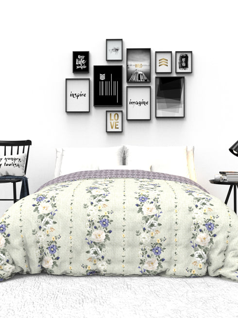 The White moss IDA Luxurious Super Soft AC Reversible Comforter